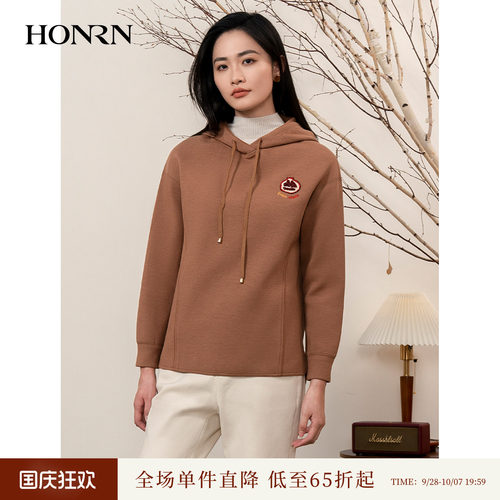 HONRN/红人连帽长袖套头卫衣上衣