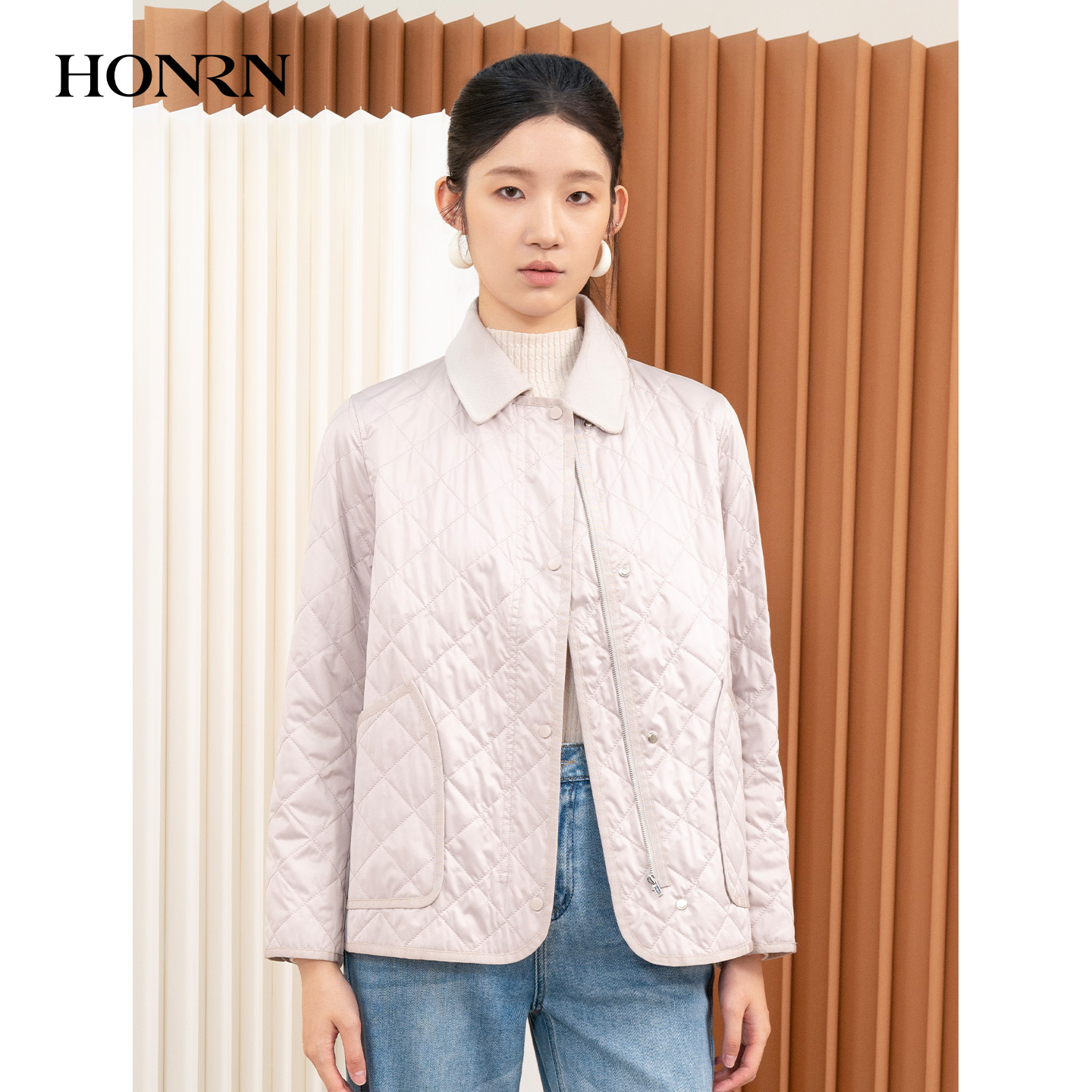 HONRN/红人轻薄短款棉衣棉服外套