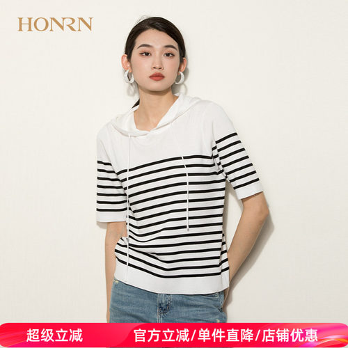 HONRN/红人连帽针织衫t恤上衣