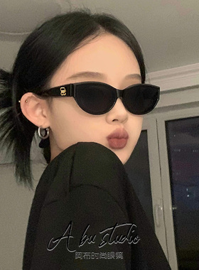 复古猫眼gm墨镜女高级感ins凹造型太阳镜欧美时尚网红眼镜男拍照
