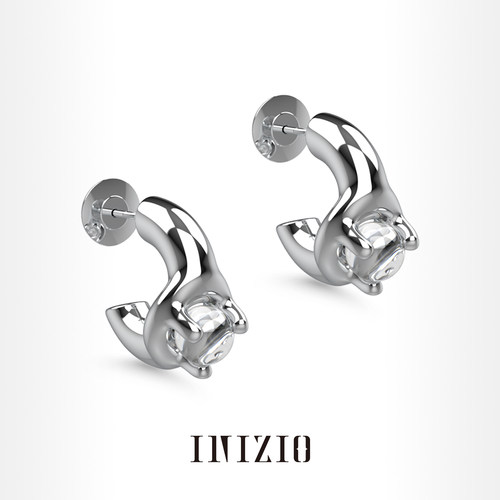 INIZIO灵露圆圈银针百搭耳环