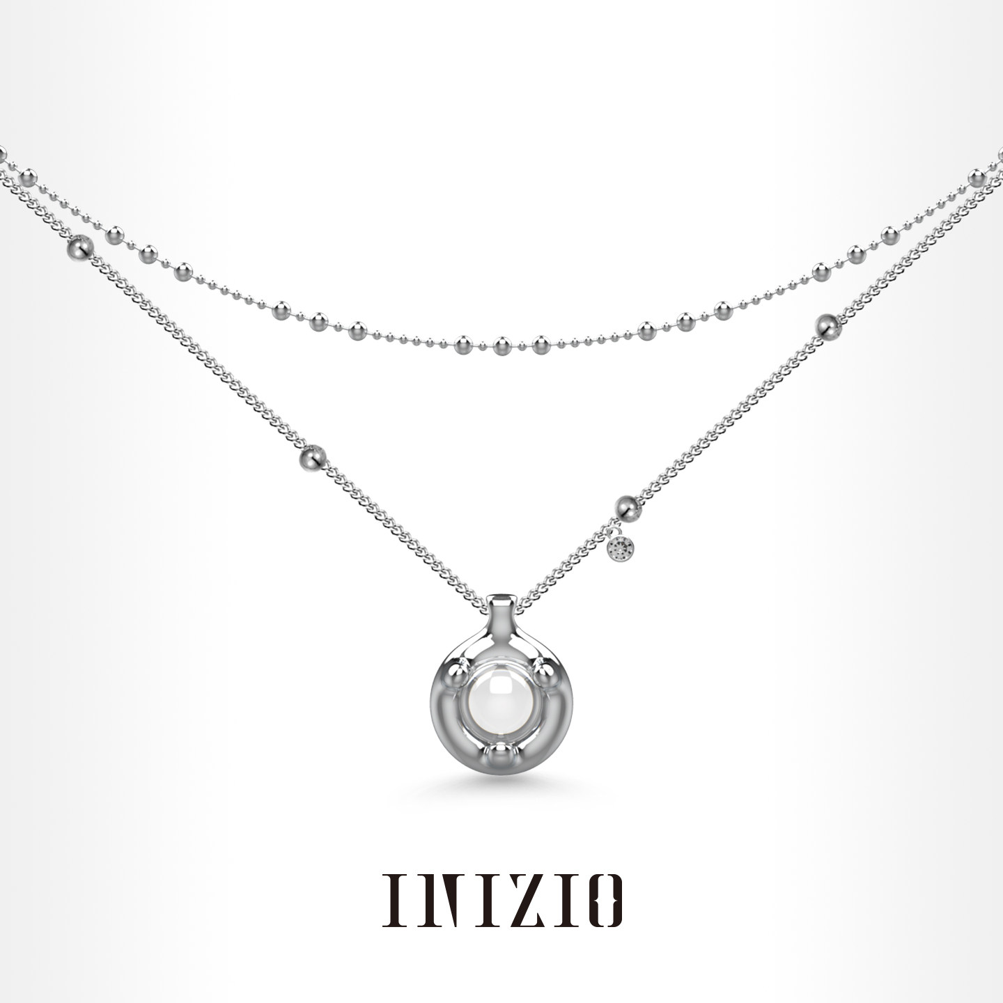 INIZIO小众新品高级项链白水晶图片