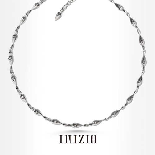 INIZIO若水之迹水滴重工锁骨链