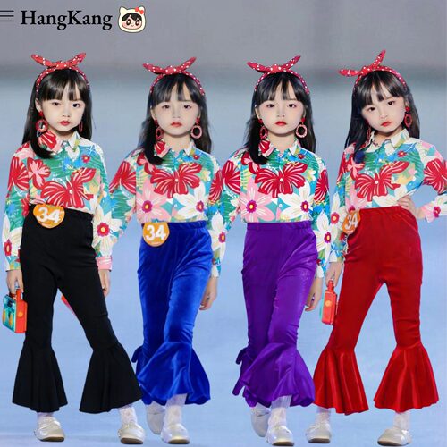 儿童复古港风8090年代走秀服装