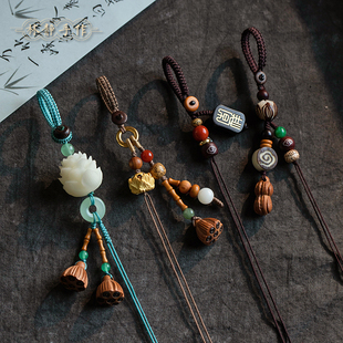 多款 DIY钥匙扣挂件手工编织绳半成品男女多宝珠吊坠挂绳配件材料