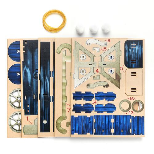 彩绘版投石车手工DIY木制3D立体拼图创意学生拼装模型桌面摆件P17