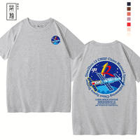 The men's summer T-shirt related to Shenzhou-12 is a super popular pure cotton short-sleeved shirt for cnsa astronauts in China's space program thumbnail 4