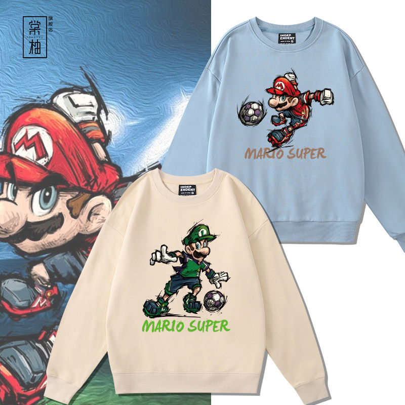 马里奥衣服棠柚青春流行卫衣