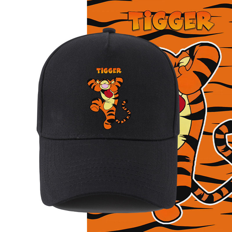 美式卡通棒球帽潮牌跳跳虎印花运动遮阳户外休闲帽子男女虎年帽子