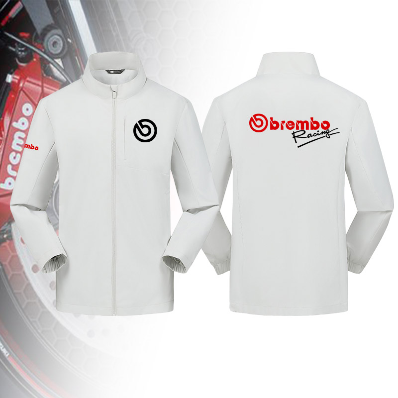 定制Brembo布雷博刹车卡钳汽车改装发烧友外套休闲立领夹克冲锋衣