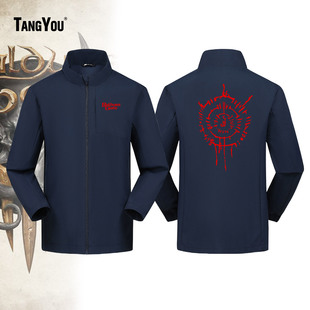 博德之门3游戏周边阿斯代伦D20骰子数学公式立领夹克男士外套上衣