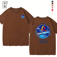 The men's summer T-shirt related to Shenzhou-12 is a super popular pure cotton short-sleeved shirt for cnsa astronauts in China's space program thumbnail 3