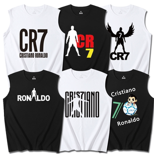 C罗无袖t恤男尤文图斯7号球衣cr7同款体恤背心运动服葡萄牙队服夏