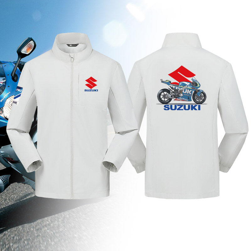 可定制机车服Suzuki铃木摩托车比赛骑行服冲锋衣男机车爱好者外套