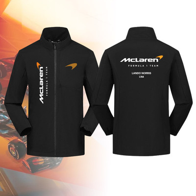 定制机车商务休闲夹克F1迈凯伦mclaren车队赛车服队服外套冲锋衣