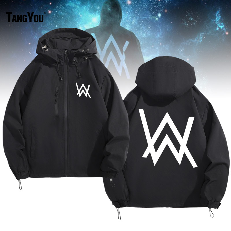 定制电音DJ夹克艾伦沃克alanwalker同款连帽冲锋衣学生休闲外套潮