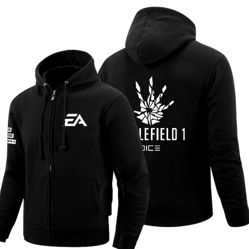 战地1卫衣 EA游戏周边外套寒霜引擎青少年秋冬加绒开衫连帽外套服