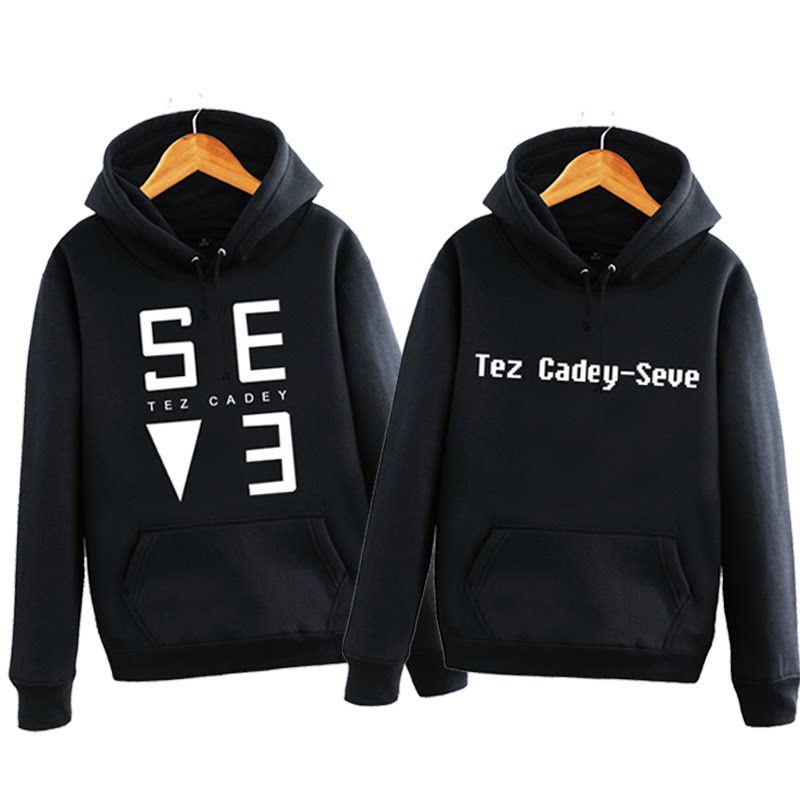 秋冬新款套头魔性鬼曳步街舞seve嘻哈加绒衣服 男女电音DJ外套