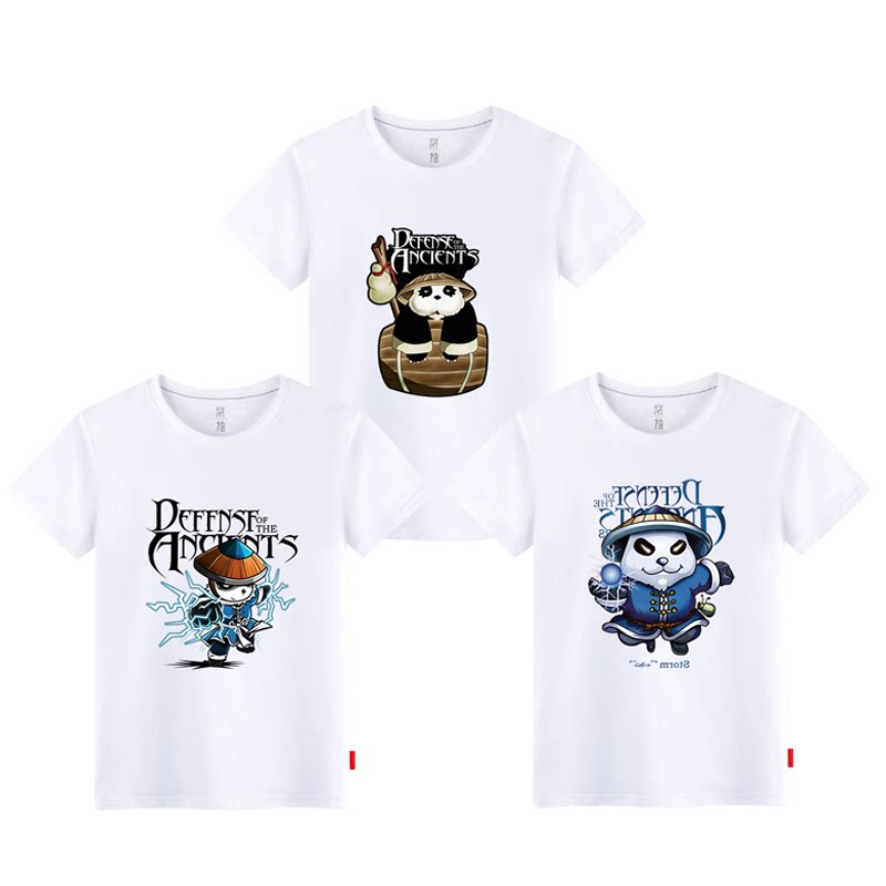DOTA2新款夏装潮男女棉短袖T恤 风暴之灵 电猫蓝猫印花圆领t恤