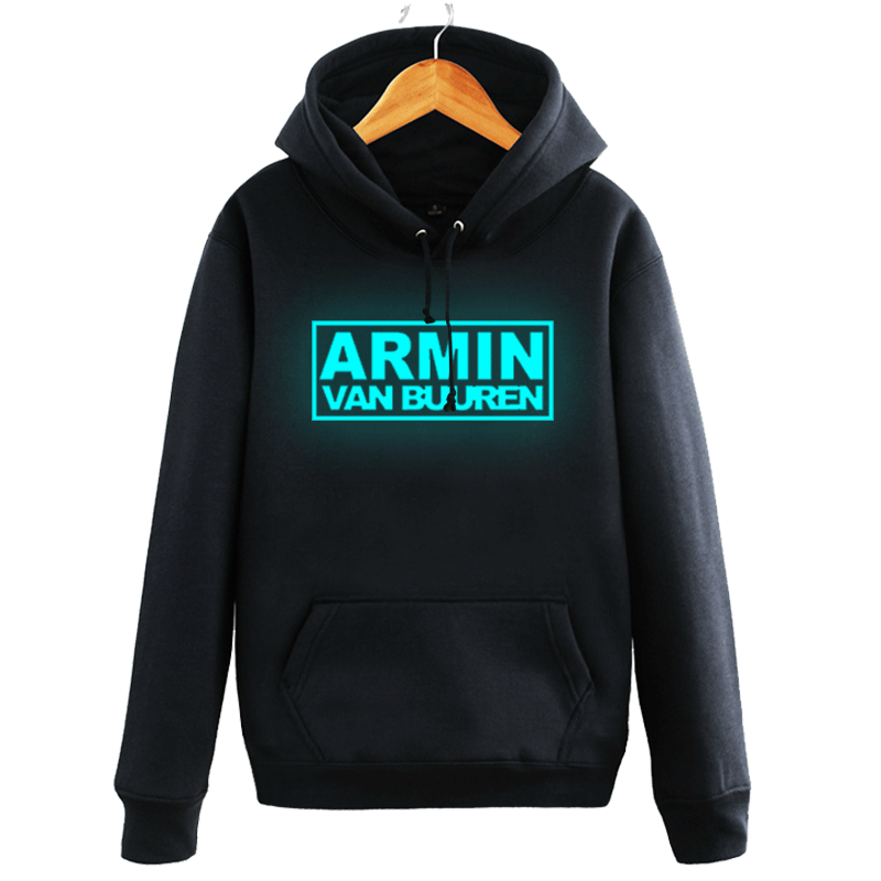 Armin van Buuren电音EDM加绒连帽情侣卫衣外套夜光休闲时尚衣服