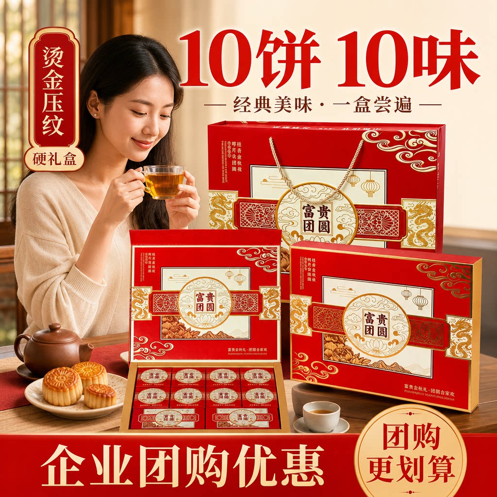 漫食界广式盒装烫金礼盒