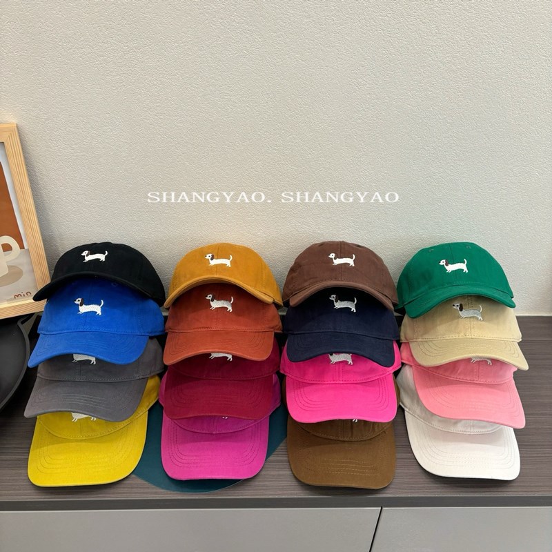 儿童帽子韩系可爱小狗刺绣棒球帽