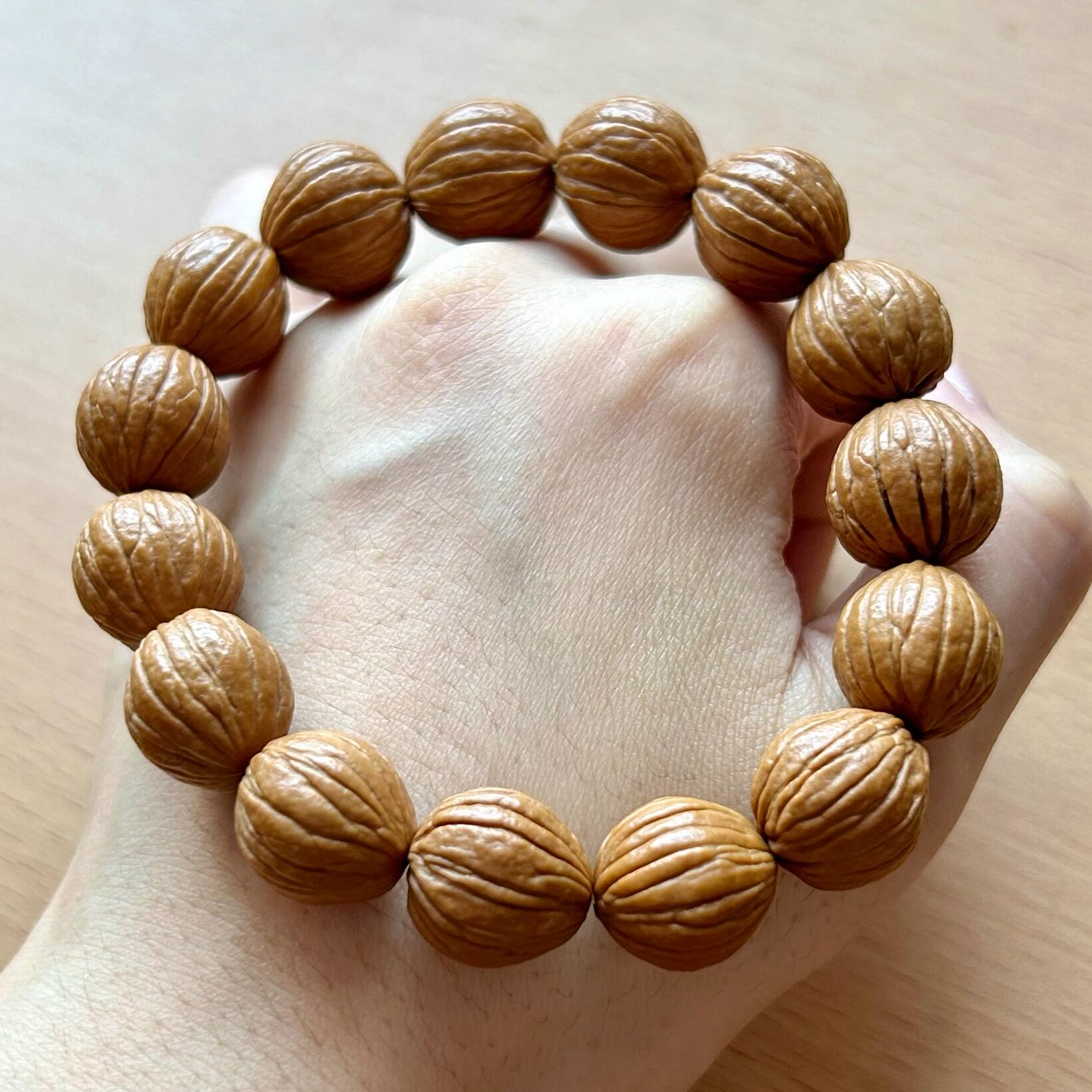 天然野生猴头手串小年份文玩包浆南瓜手链原生进口正品珠串男女款