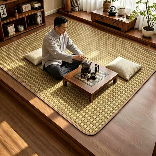 地毯客厅竹编飘窗榻米2026新款凉席沙发茶几清爽舒适夏季高级地垫