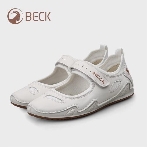 单鞋女2026新款爆款透气休闲玛丽珍女鞋不累脚平底真皮运动鞋R-17