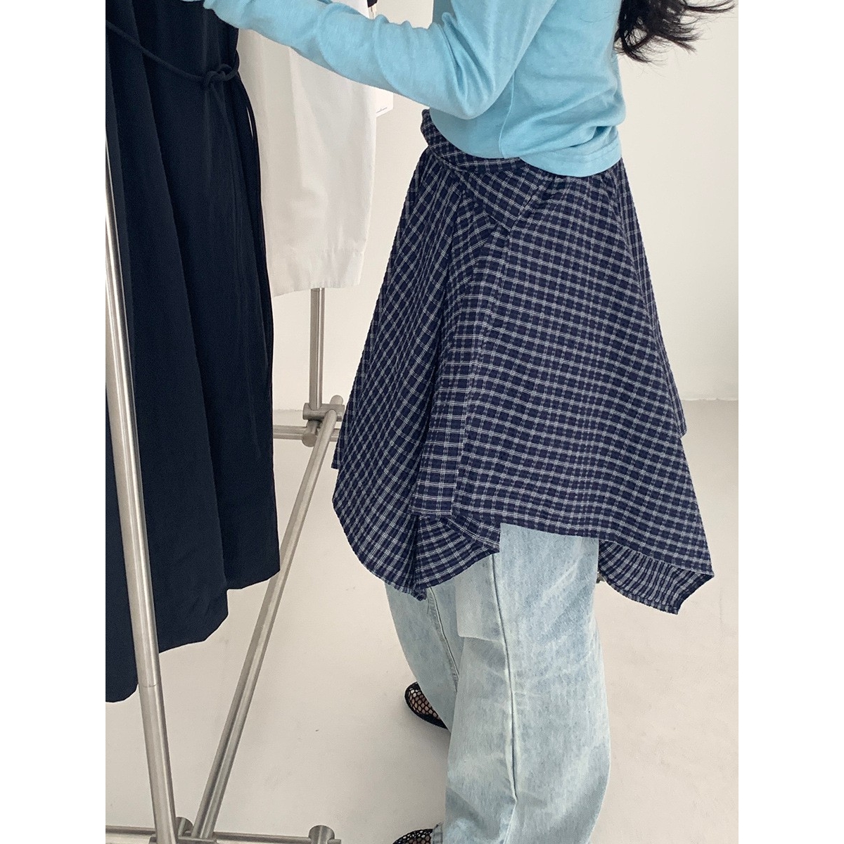 不规则半身裙女秋季2025新款韩系小众设计感高腰显瘦百搭a字ce96