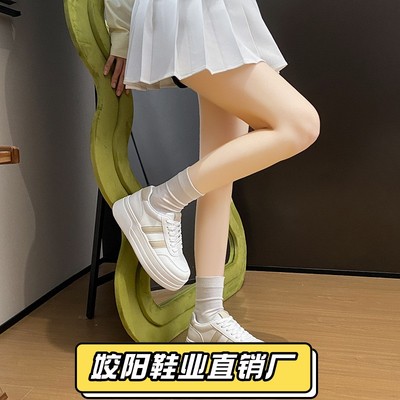 小白鞋女2025秋冬新款ins网红超火爆款松糕鞋6公分厚底休闲鞋