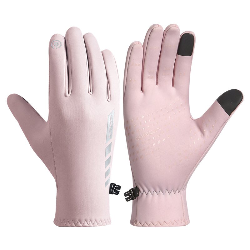 骑行手套女秋冬触屏加绒保暖防水防风户外登山滑雪运动开车防SD50
