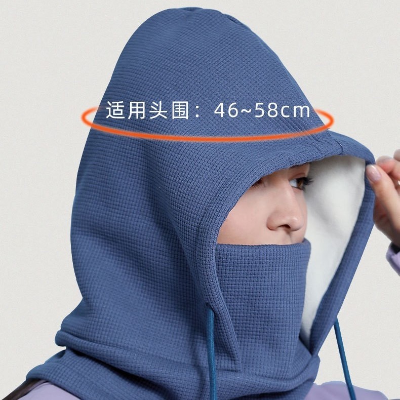 骑行保暖套头帽女冬季户外防寒奥利绒连帽面罩围脖一体护颈防ZJ56