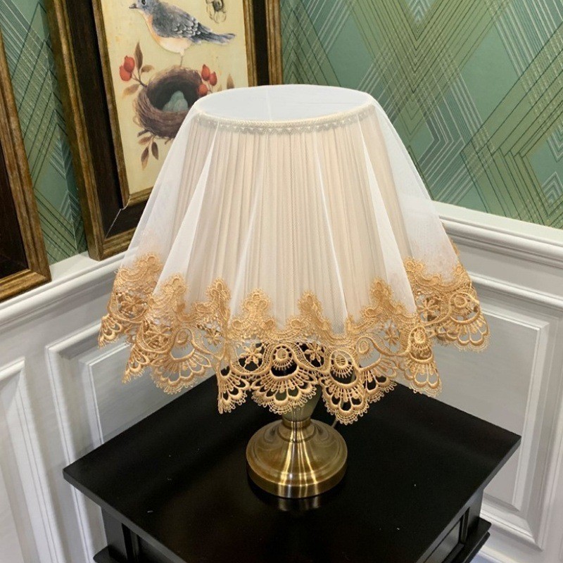 欧式家用台灯防灰尘盖巾电饭煲豆浆机榨汁机茶具圆形盖布罩套DF12