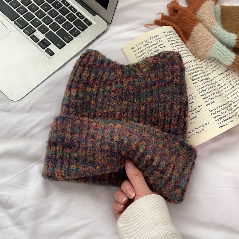 猫耳朵帽子女秋冬季新款韩版保暖护耳甜爱显脸小针织冷帽SD55