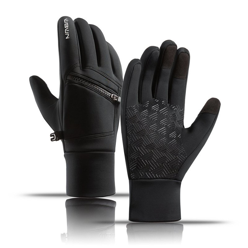 秋冬户外骑行保暖手套男加厚加绒登山防滑防水触屏耐磨女运动SD48