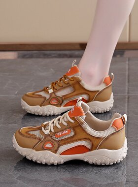 ins韩版网面老爹鞋女2026夏季新款透气学生休闲运动鞋女L-40