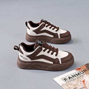 轻便软底小白鞋女皮面百搭白鞋2026秋季新款百搭学生板鞋女E-92