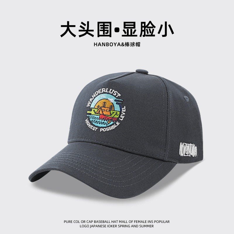 谢霆锋大帽檐大头围棒球帽男士春夏鸭舌帽韩版显脸小遮阳防晒HB24