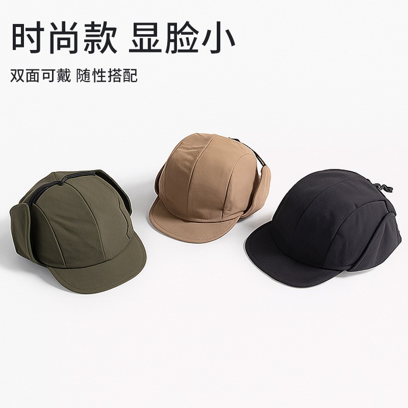 ins麂皮绒飞行帽女秋冬双面可戴保暖防寒韩版雷锋帽护耳骑车ZJ62