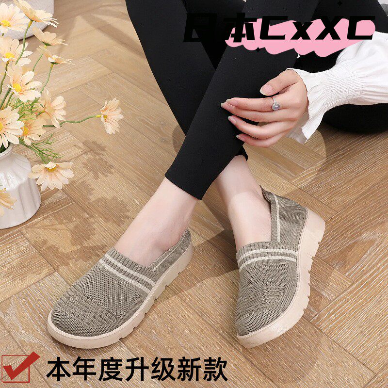 新款老北京布鞋女防滑软底舒适一脚蹬单鞋妈妈鞋轻便面休闲鞋YY53