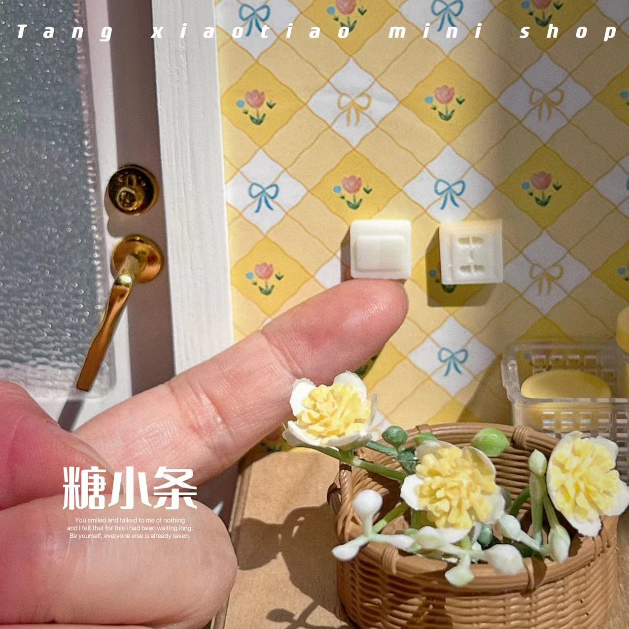 ob11娃屋配件迷你仿真开关插座