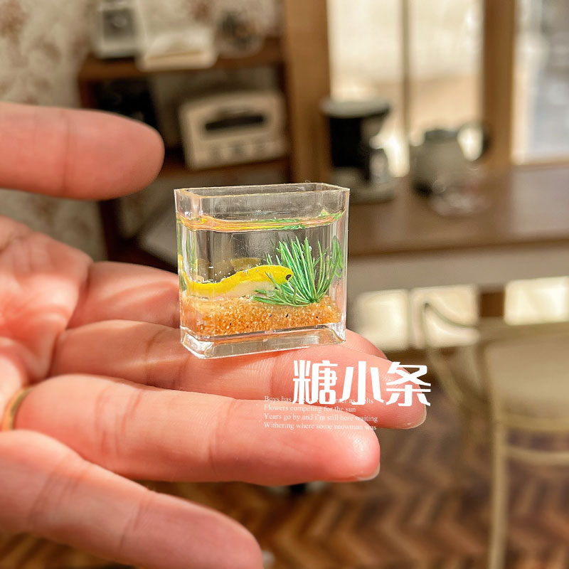 迷你鱼缸ob11小布分娃用摆件拍照