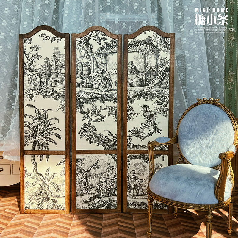 糖小条6分复古印花屏风材料包