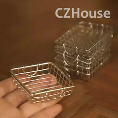 糖小条陈郎迷你金属收纳篮微缩模型blythe娃用场景道具