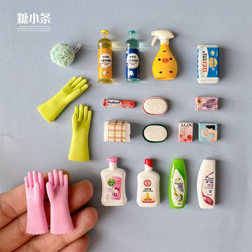 糖小条娃用清洁工具微缩模型
