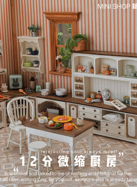 糖小条12分迷你厨房娃用家具材料包微缩模型ob11粘土人小罐头