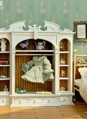 糖小条6分复古衣柜材料包12分迷你微缩模型blythe娃用家具ob11