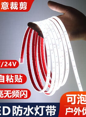led灯带户外防水12v24v灌胶自粘庭院台阶水池工程亮化泡水软灯条