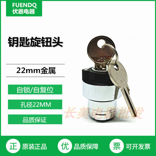 两档单抽钥匙转换开关头精品按钮